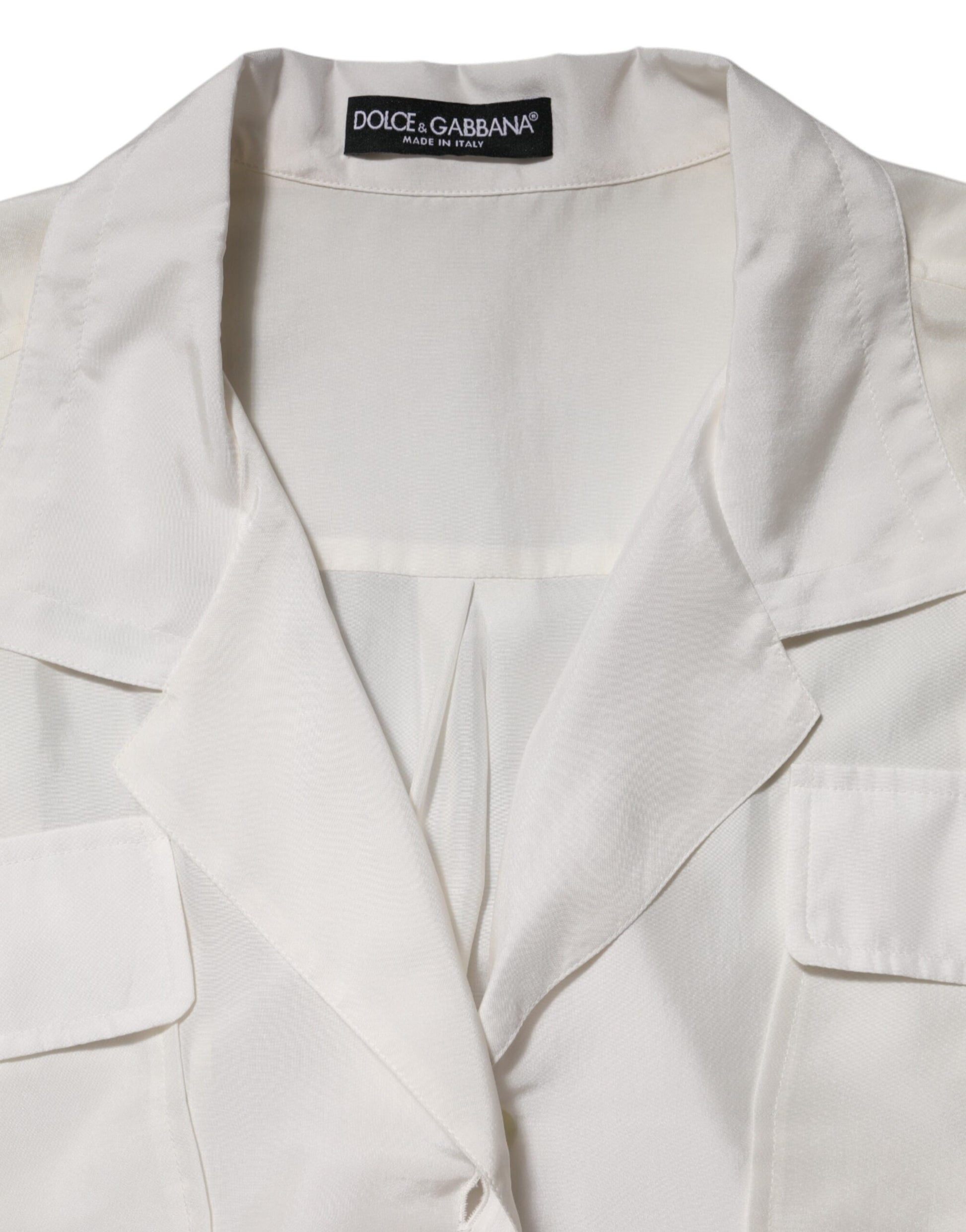 Tan jacket with black label on front