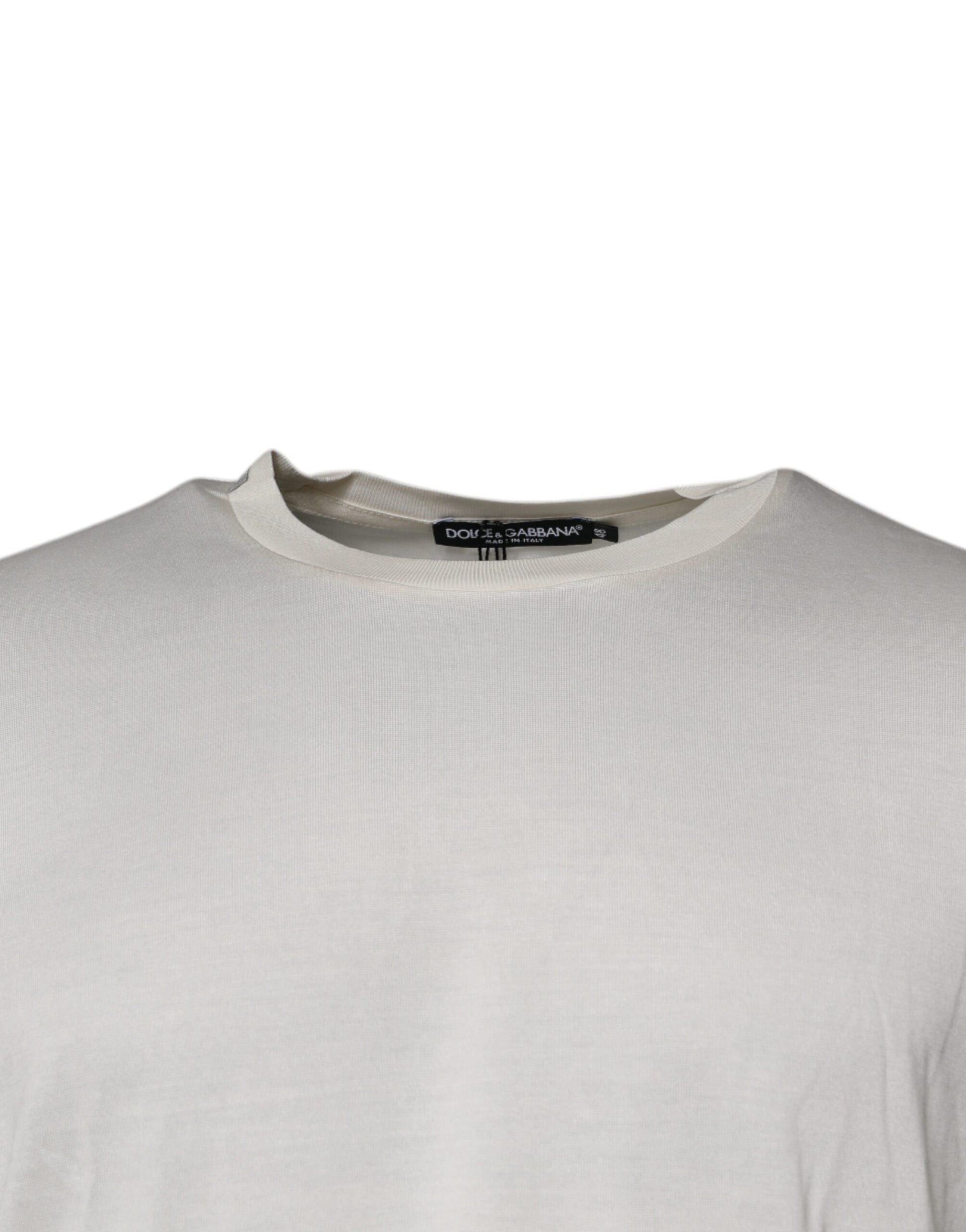 White crew neck t-shirt on hanger