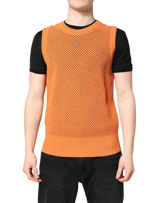 Orange mesh vest worn by mannequin