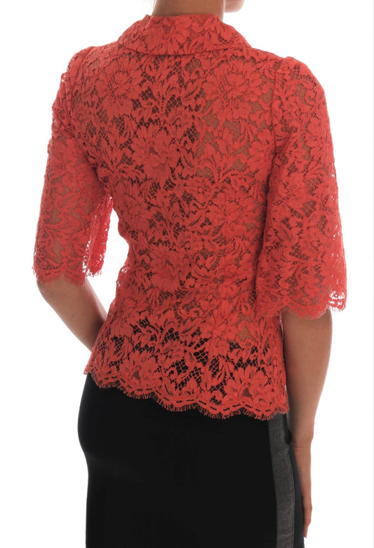 Red lace back jacket