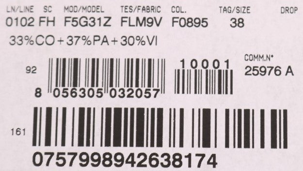 Barcode on a product label