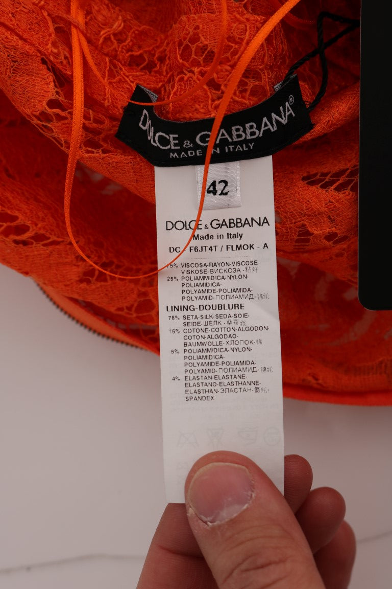 Tag on orange garment