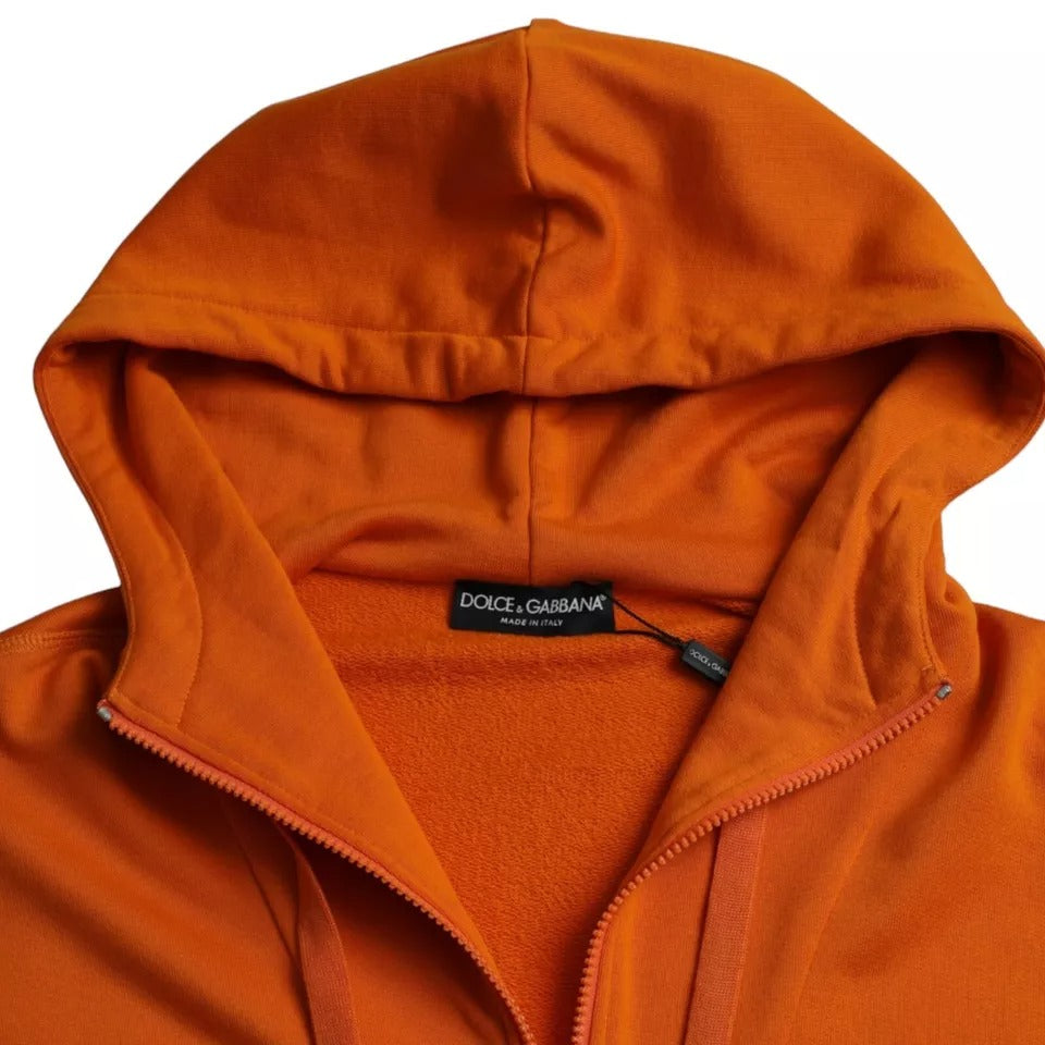 Orange hoodie on display