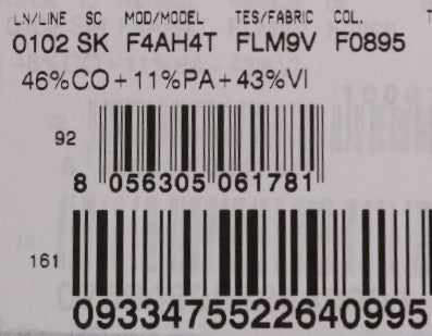 Barcode on a product label