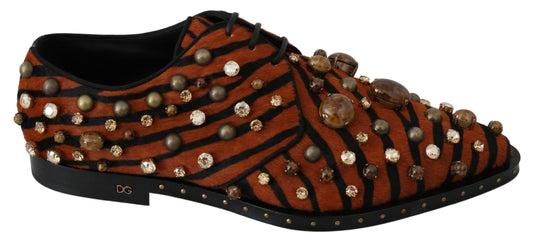 Red and black shoe with embellishments