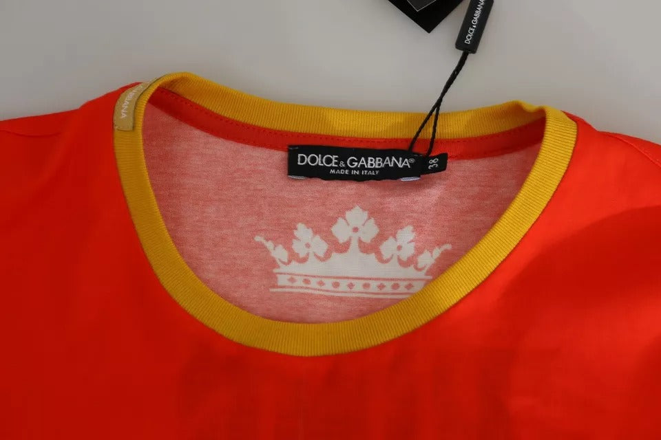 Red shirt on hanger with tag