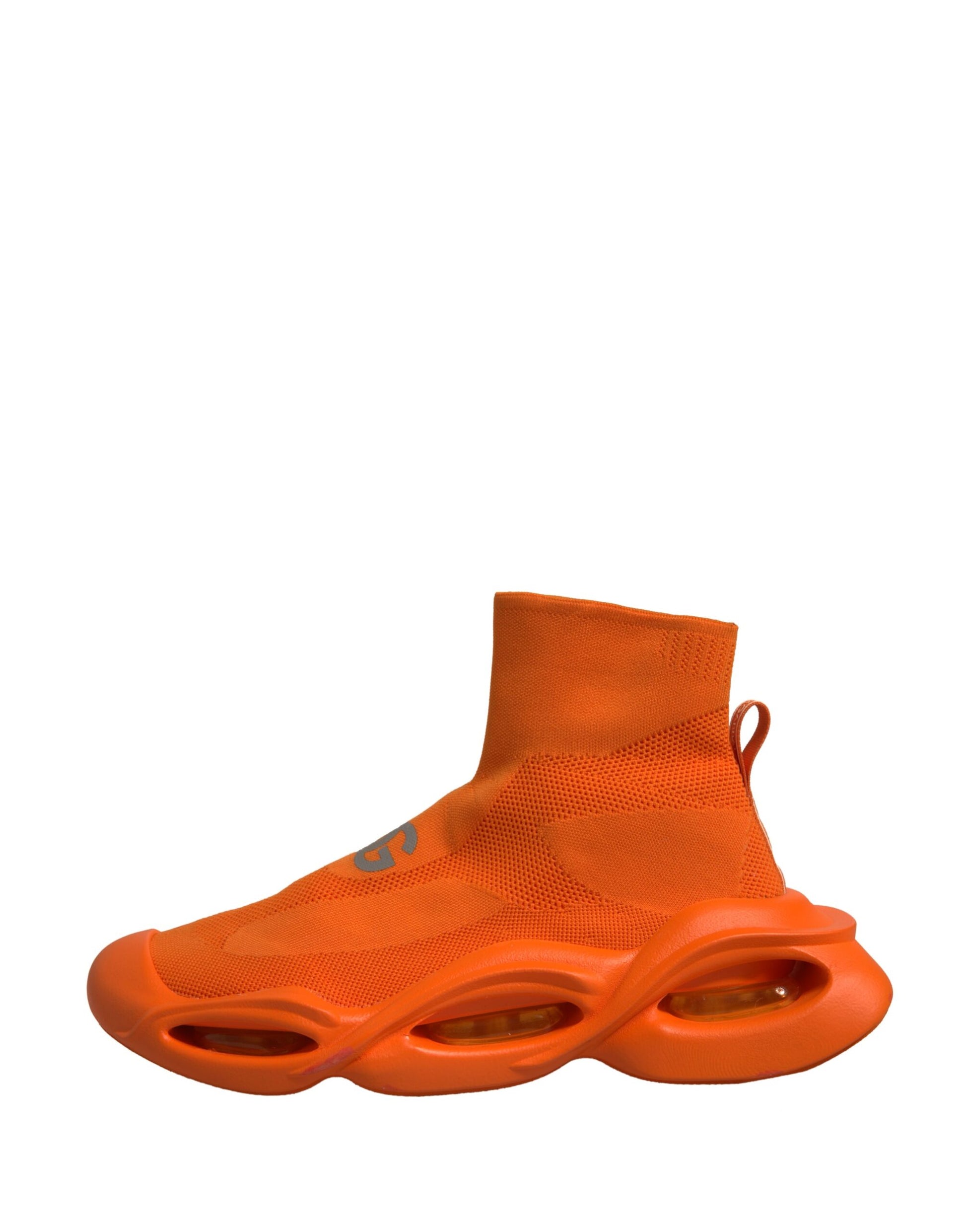 Orange shoe with multiple cushioned soles