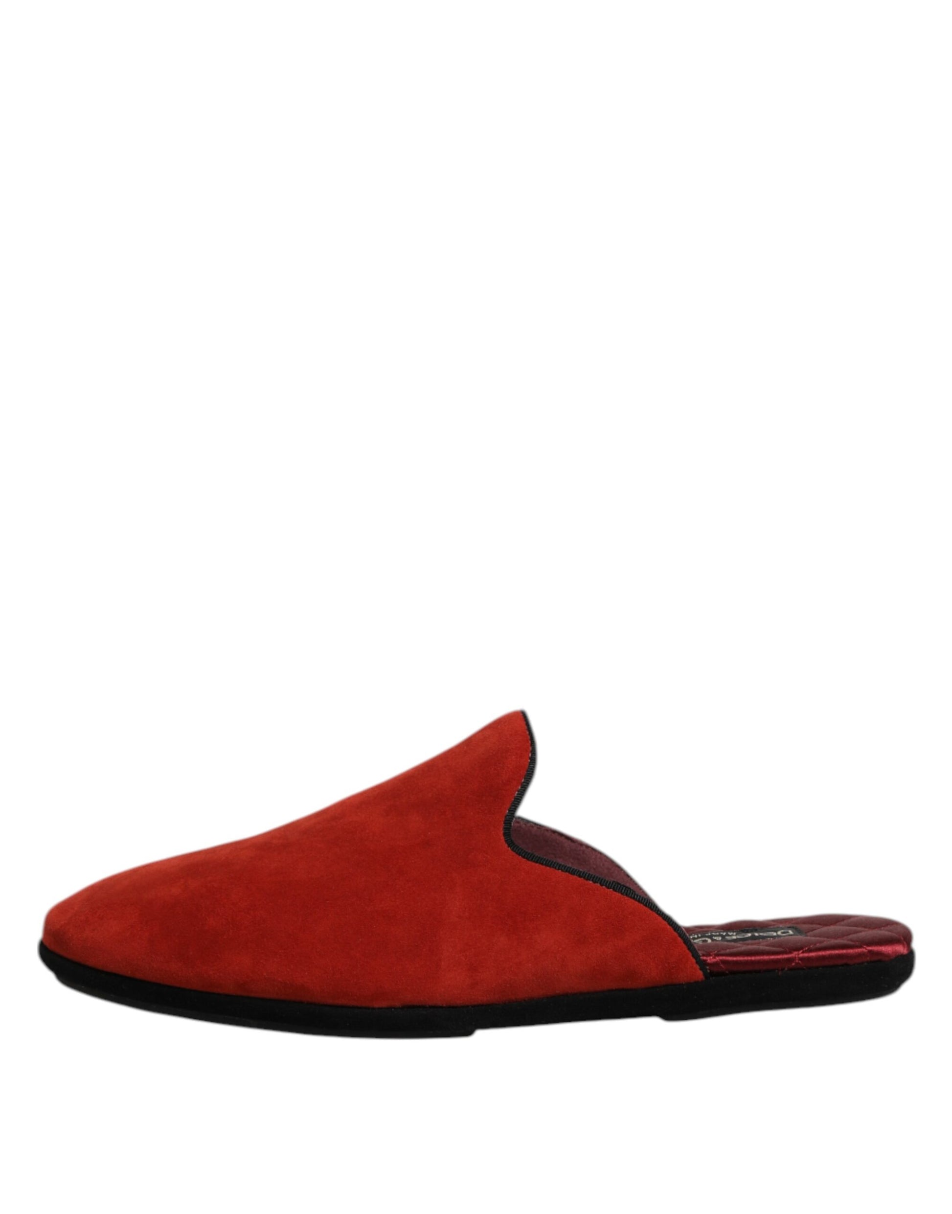 Red velvet slipper shoe