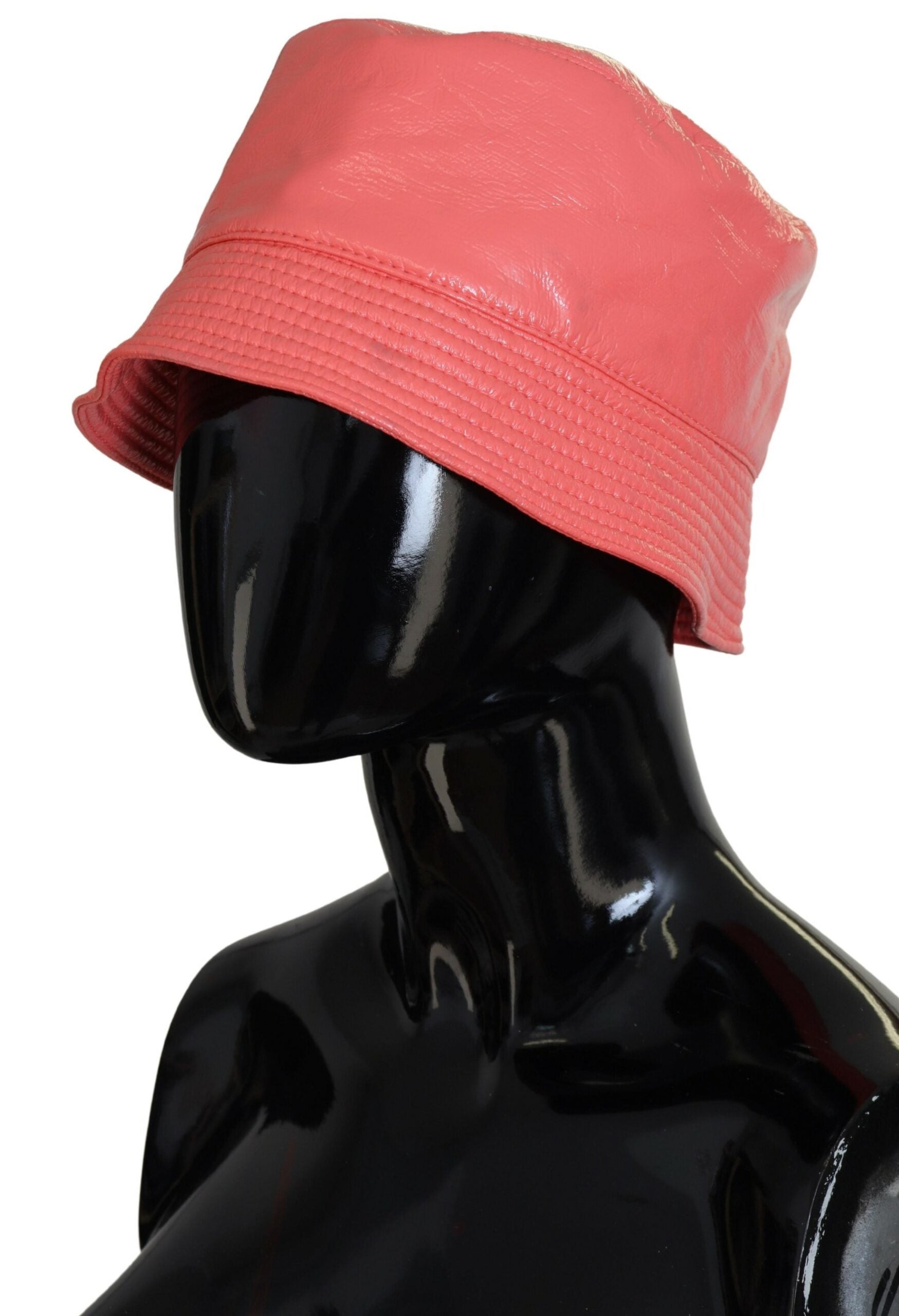 Red hat on black mannequin head