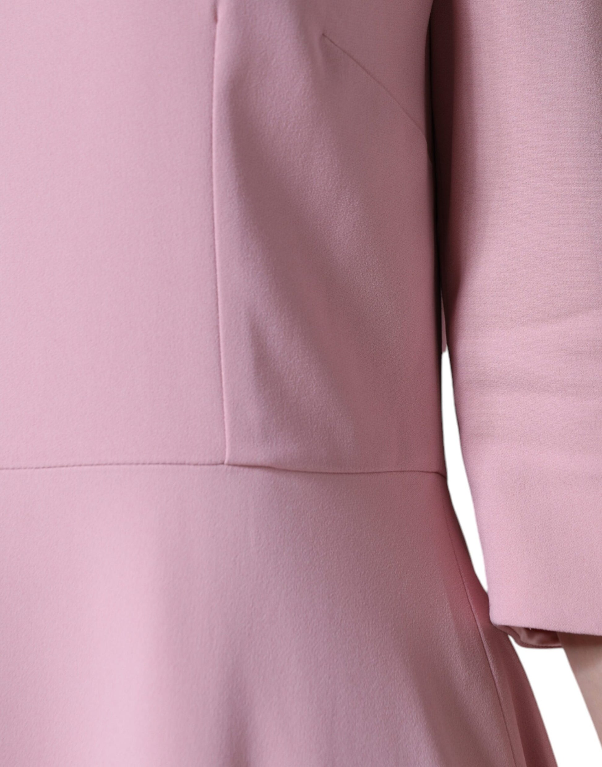 Pink A-line dress with viscose fabric and 3/4 sleeves