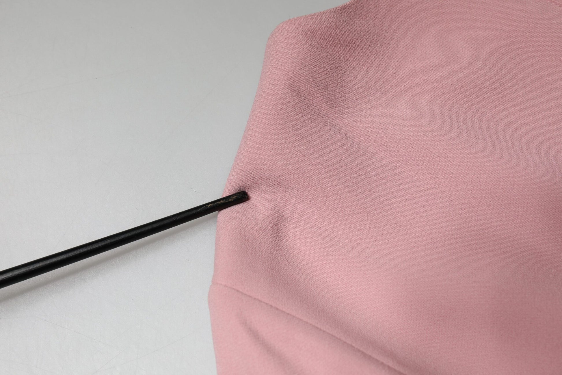 Pink viscose dress with black zipper detail