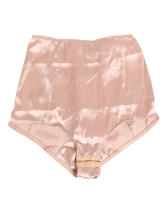 Pink acetate high waist shorts, underwear by Dolce & Gabbana