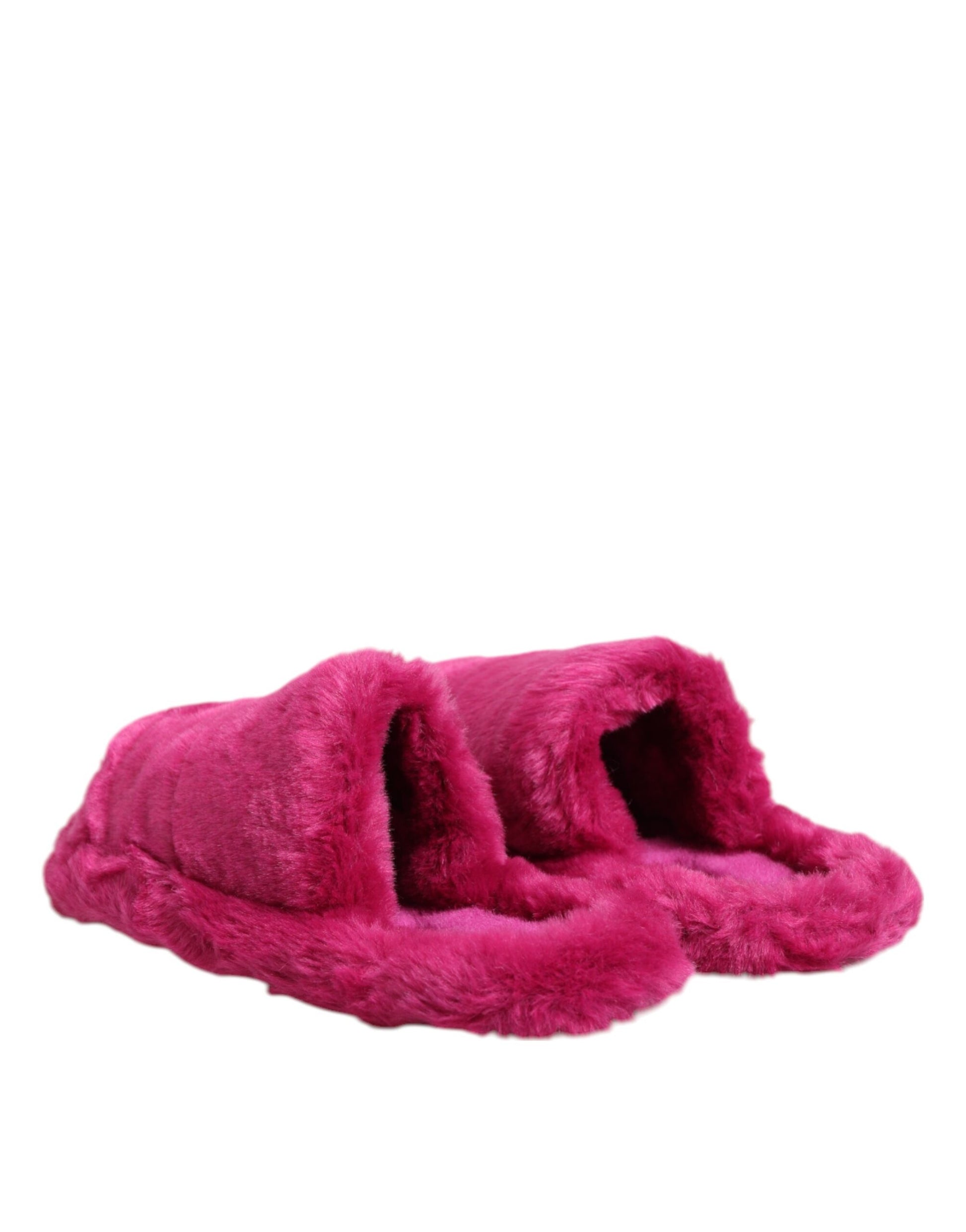 Pink fuzzy slippers