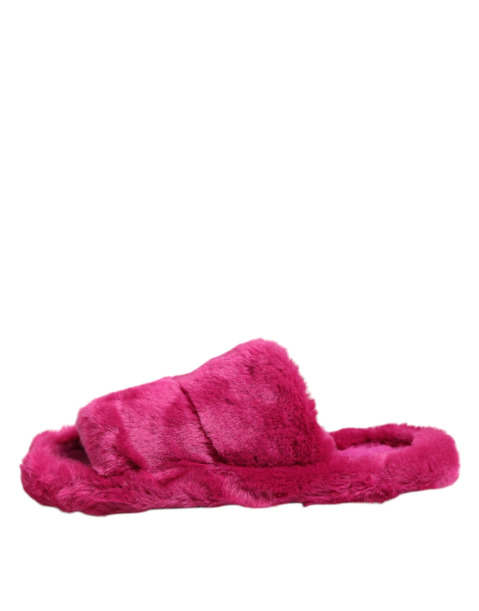 Pink fuzzy slipper