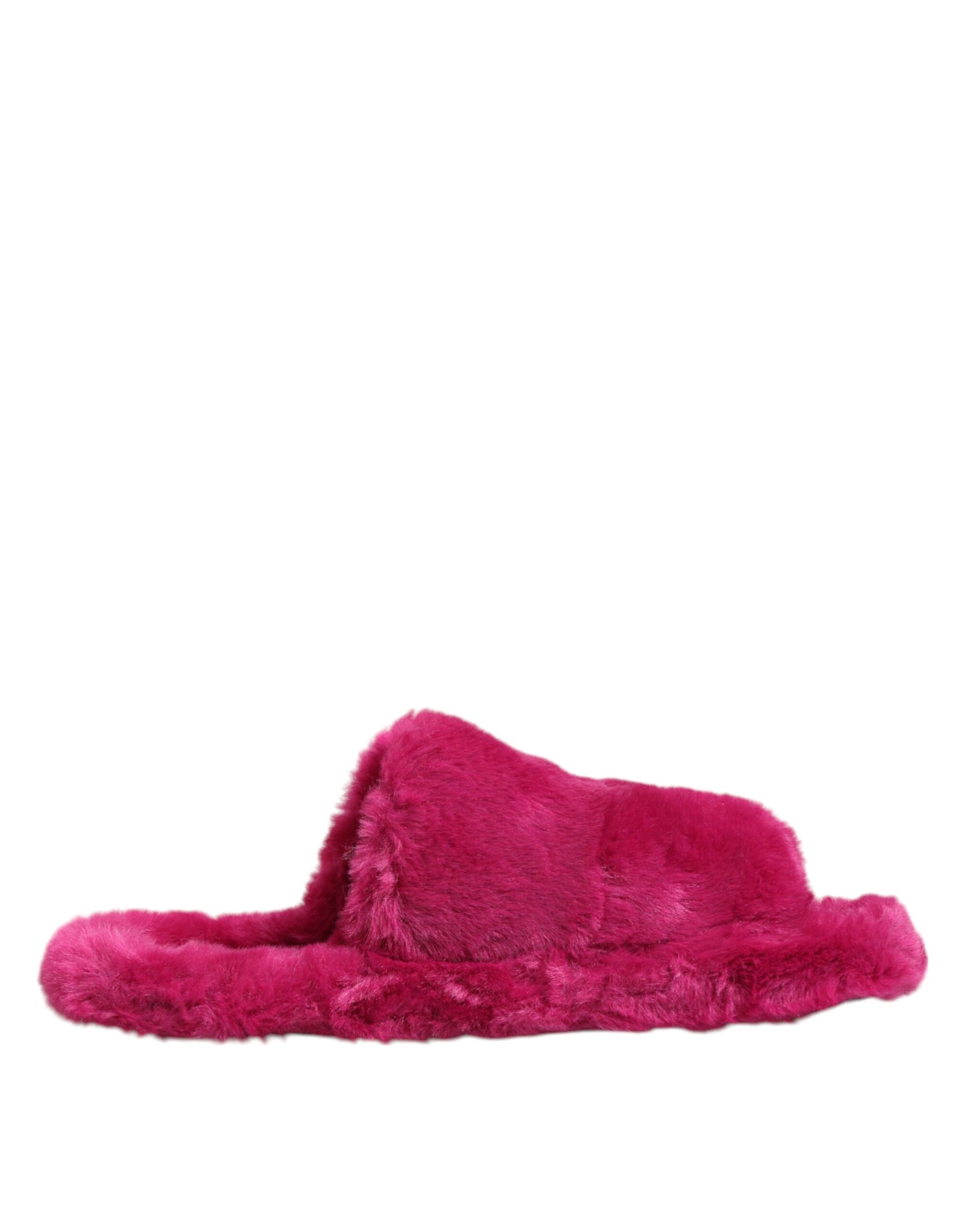 Pink furry slipper