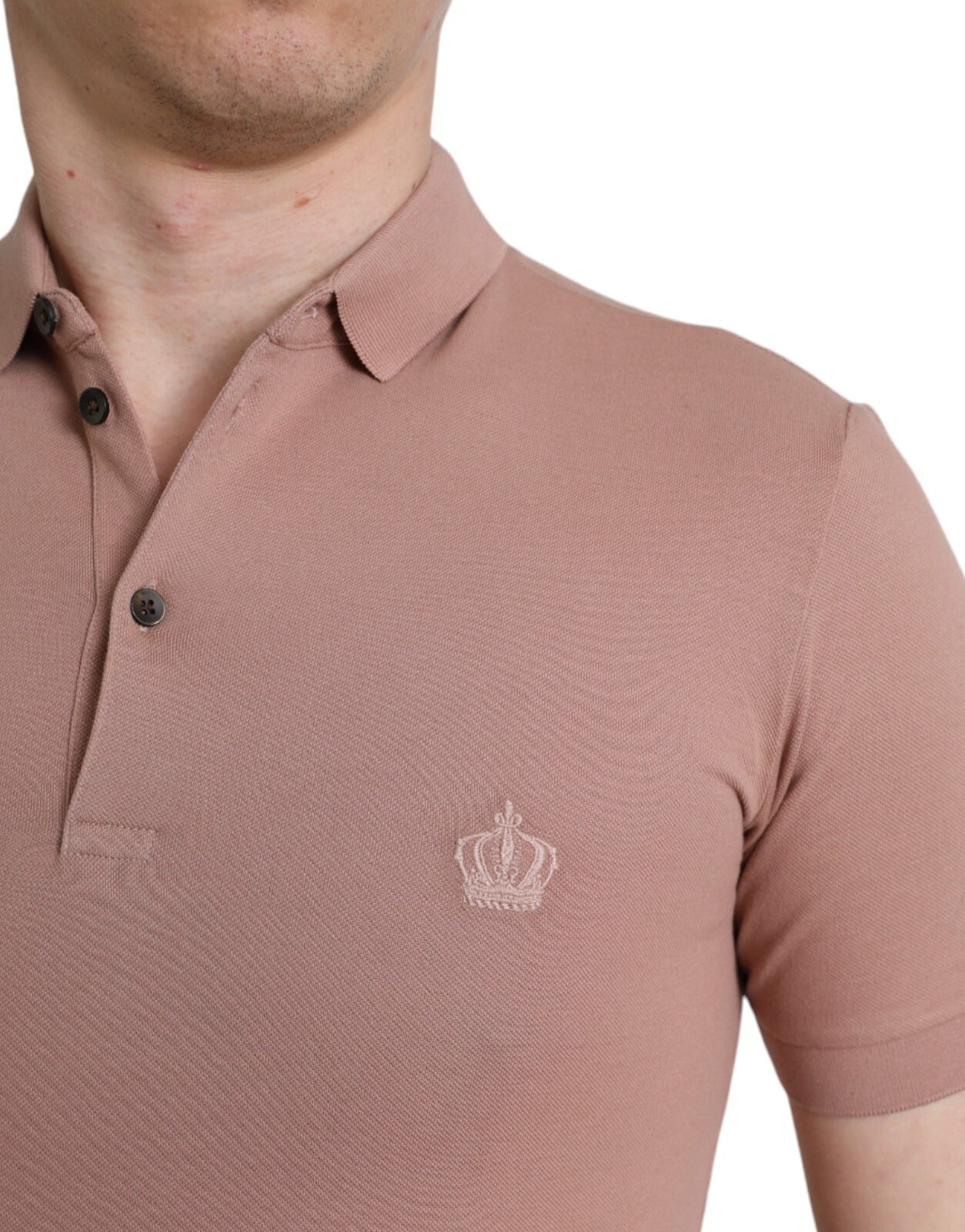 Polo shirt with embroidered crown logo