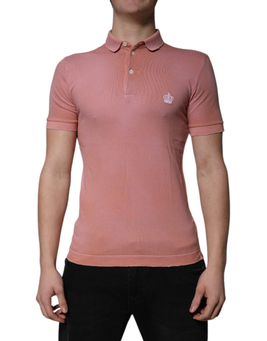 Mannequin wearing a pink polo shirt