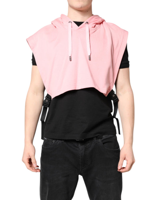 Pink hoodie with front pocket on mannequin