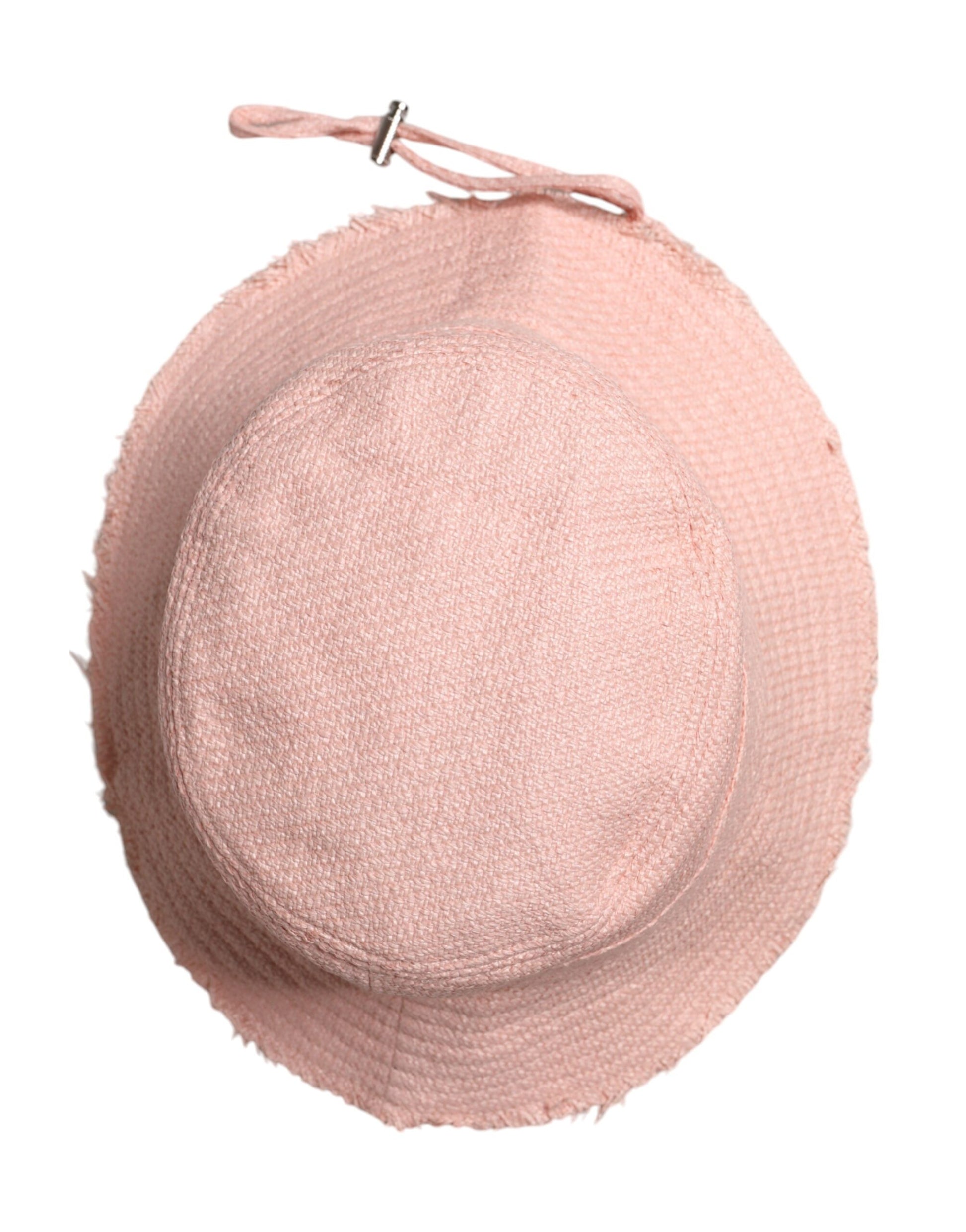 Pink hat with a band around it