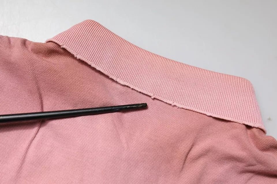 Pink fabric with black zipper