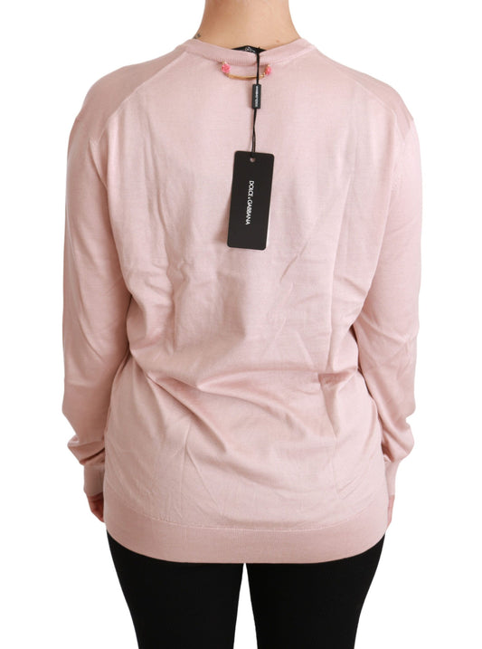 Pink long sleeve shirt with tag on back