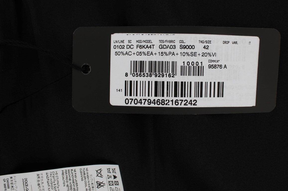 White label on black background with barcode and serial number