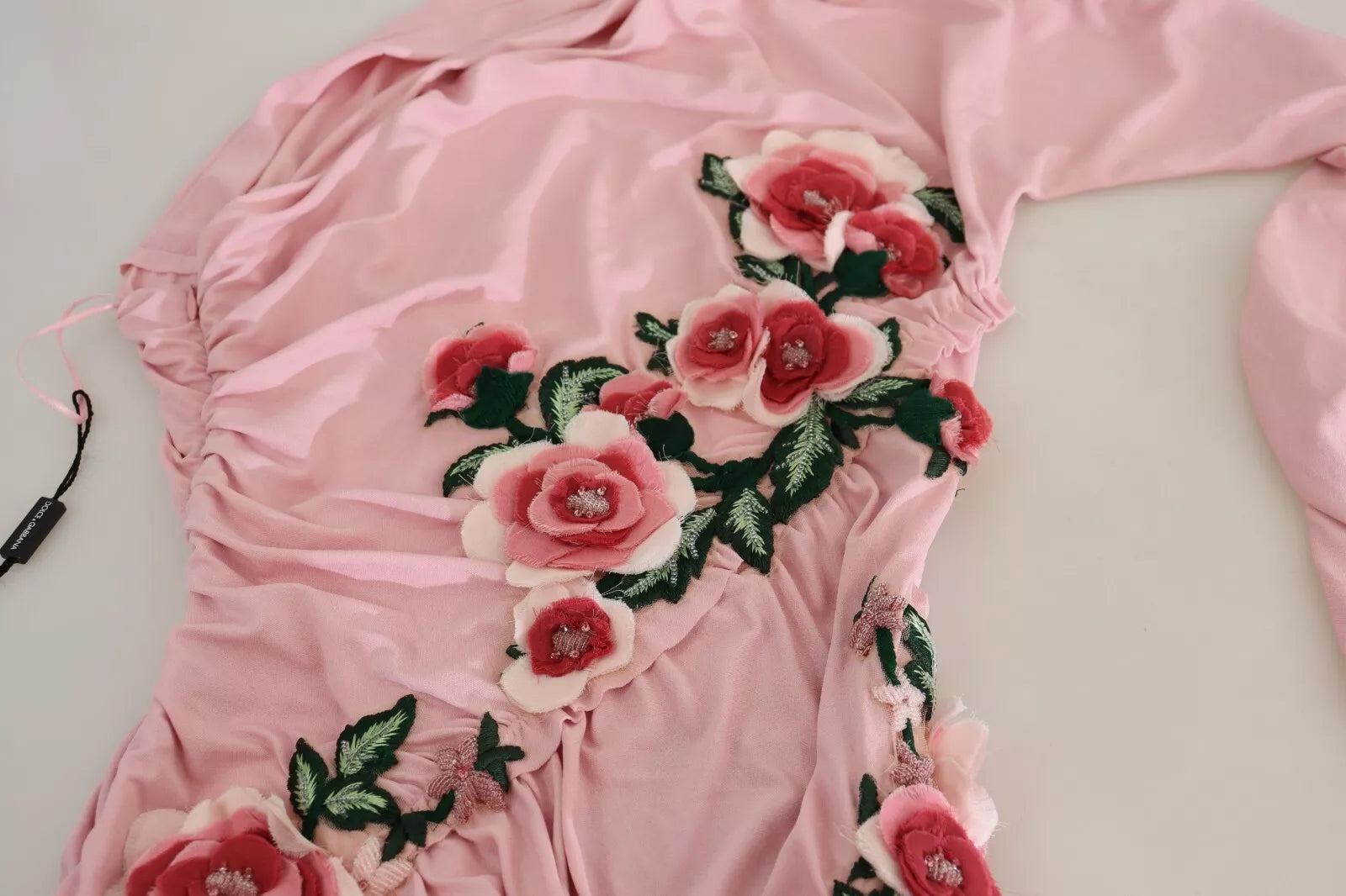 Pink floral embroidered blouse