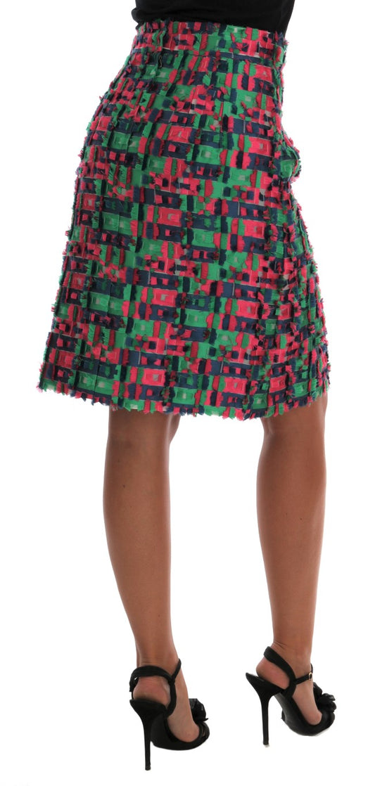 Colorful skirt with patterned design
