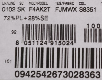 Barcode on a product label