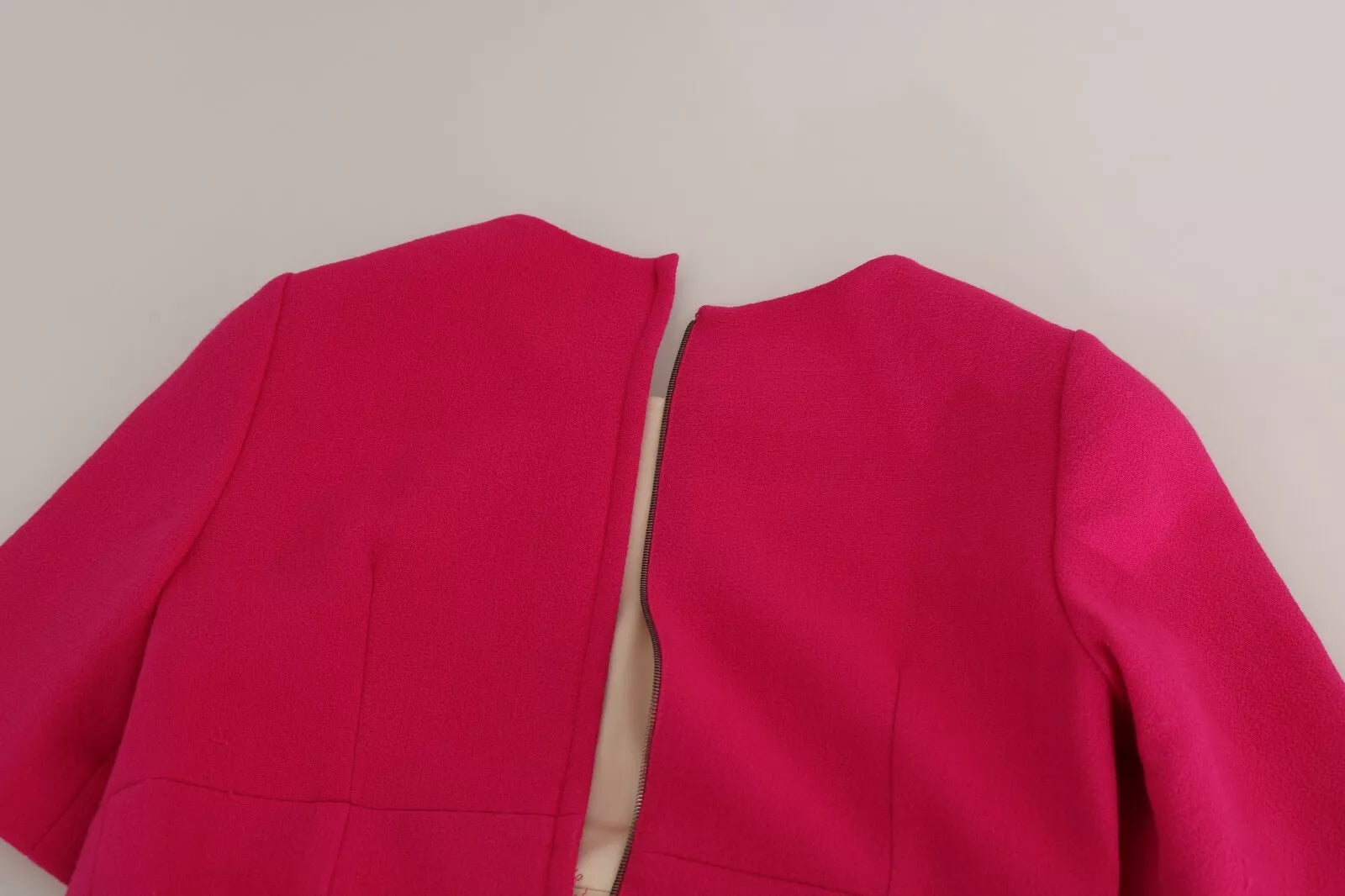 Red crystal sheath dress with side split