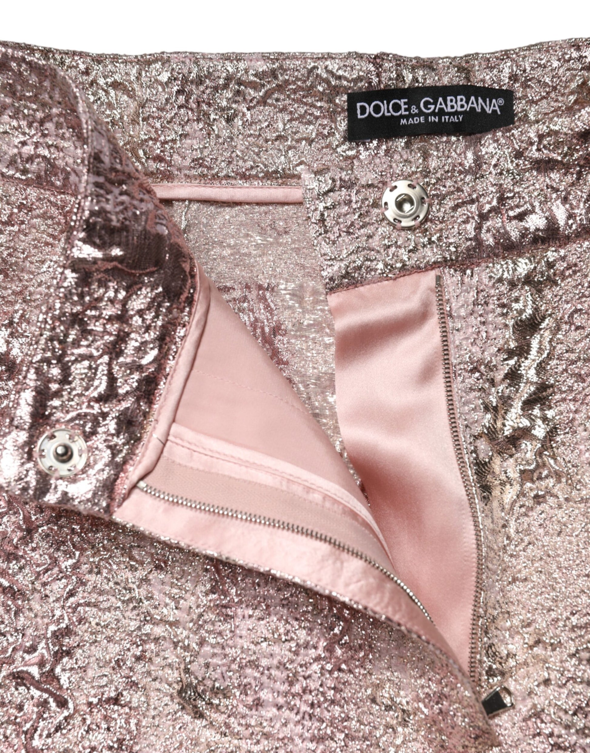 Pink sequined jacket with zippered front panel