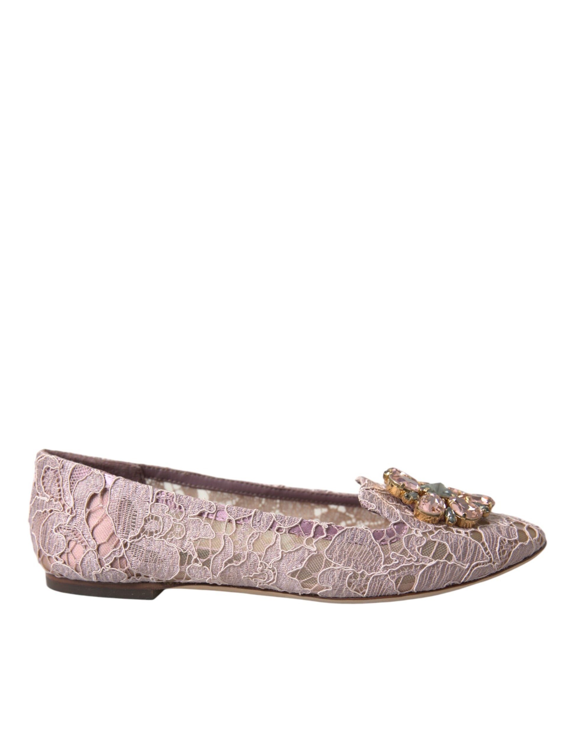 Pink floral embroidered women's shoe