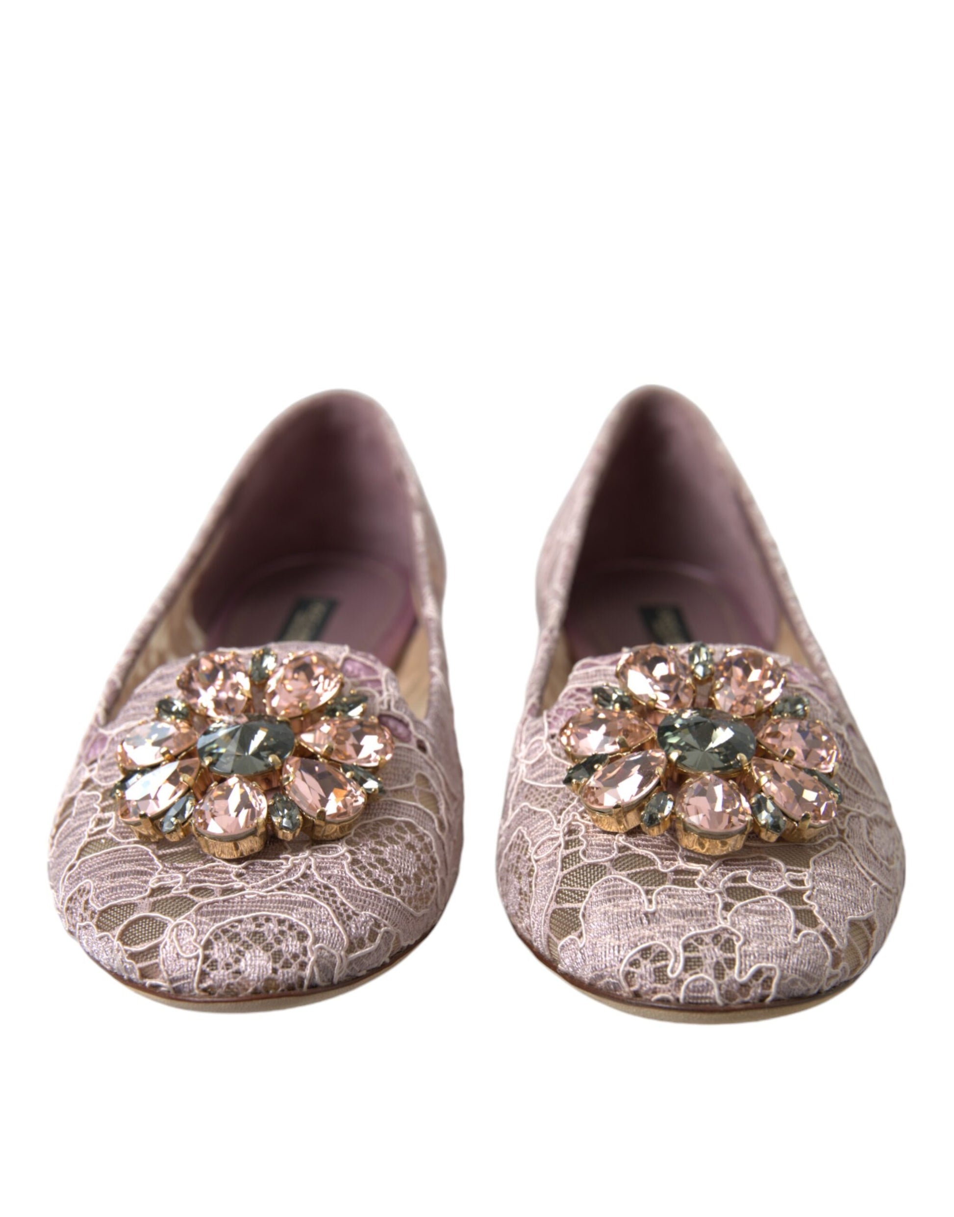 Pair of women's shoes with embellished heels
