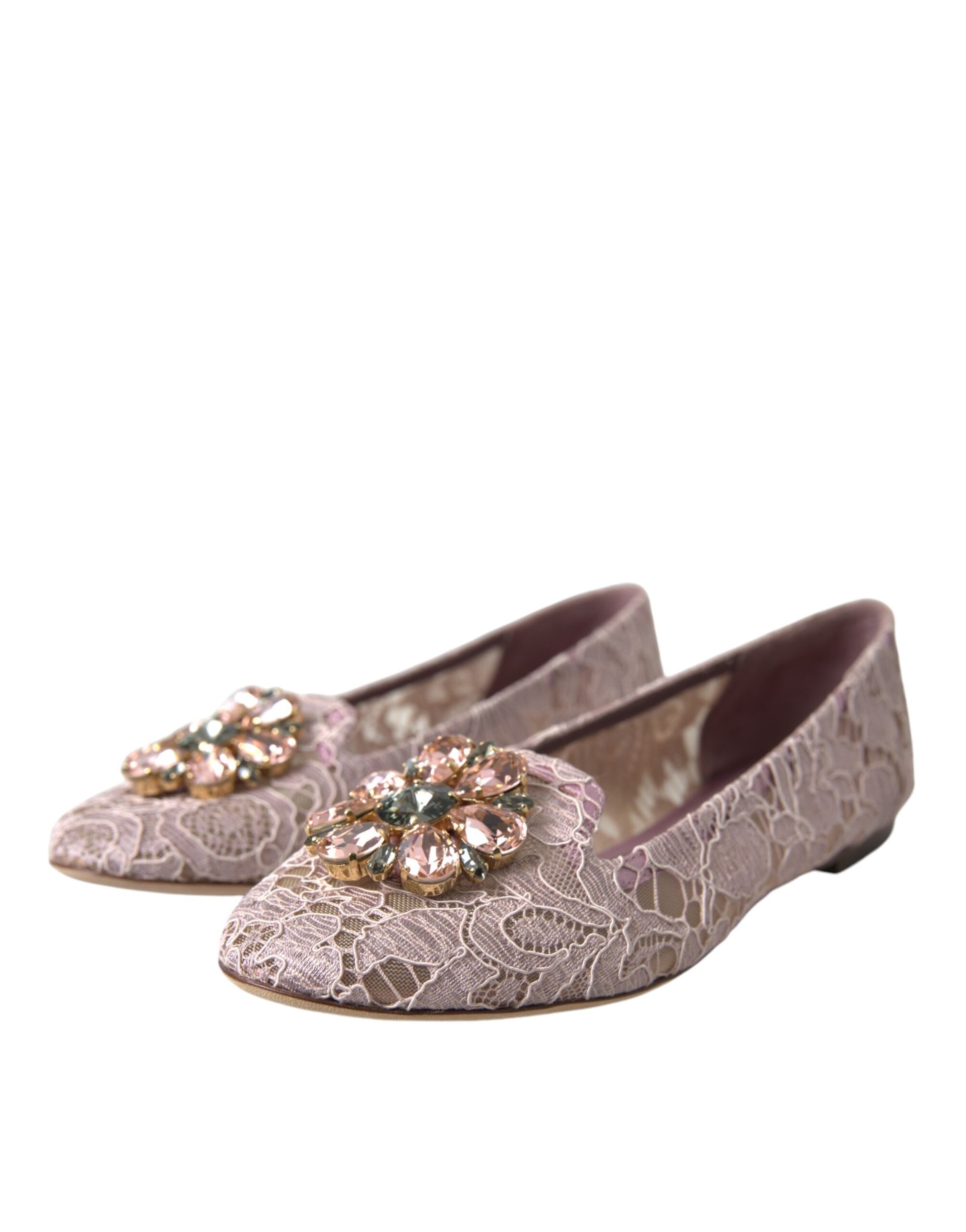 Pair of women's shoes with embellishments on toes
