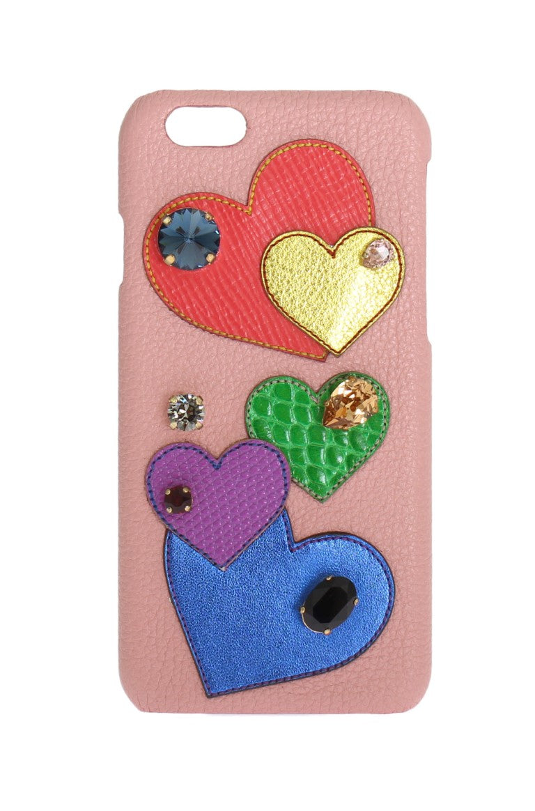 Pink case with hearts and jewels