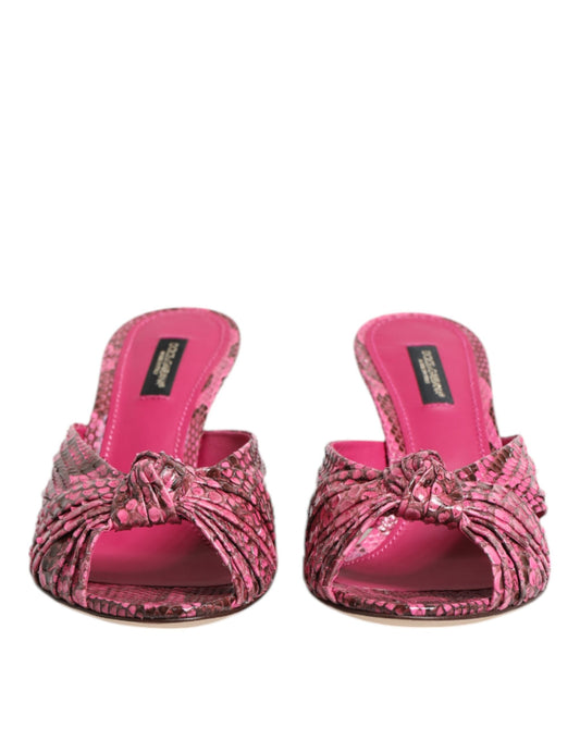 Pair of pink glittery women's sandals