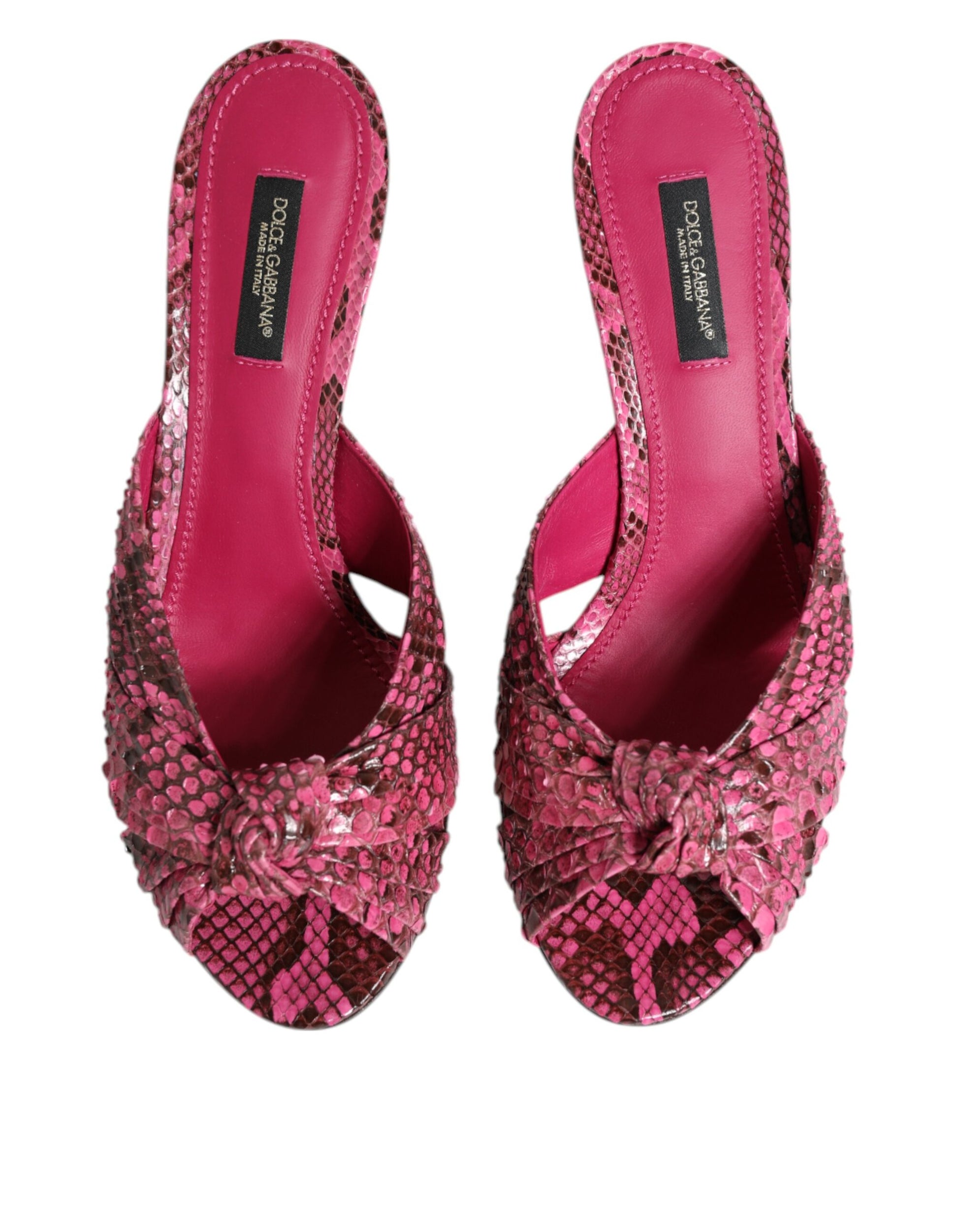 Pair of pink glittery high heel shoes