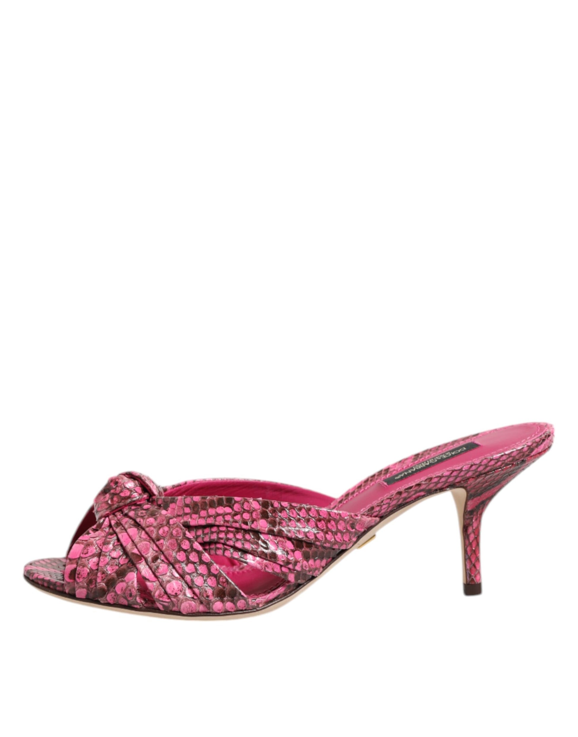 Pink high heel shoe with embellishments