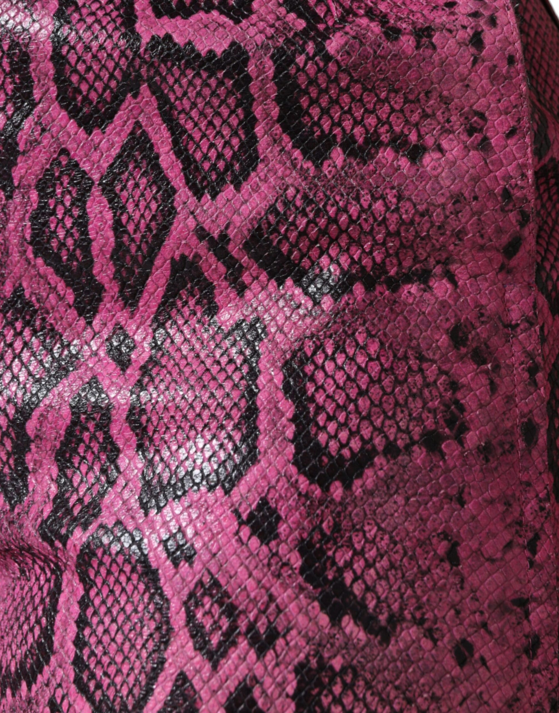 Pink snake skin print fabric