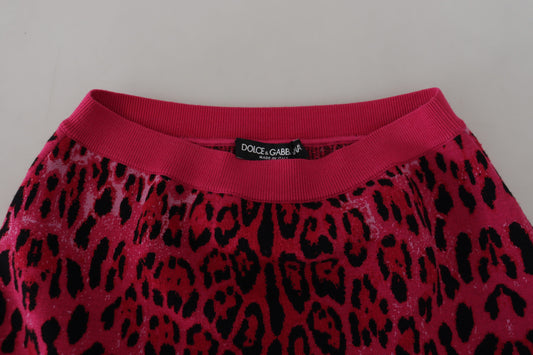Pink and black leopard print sweater