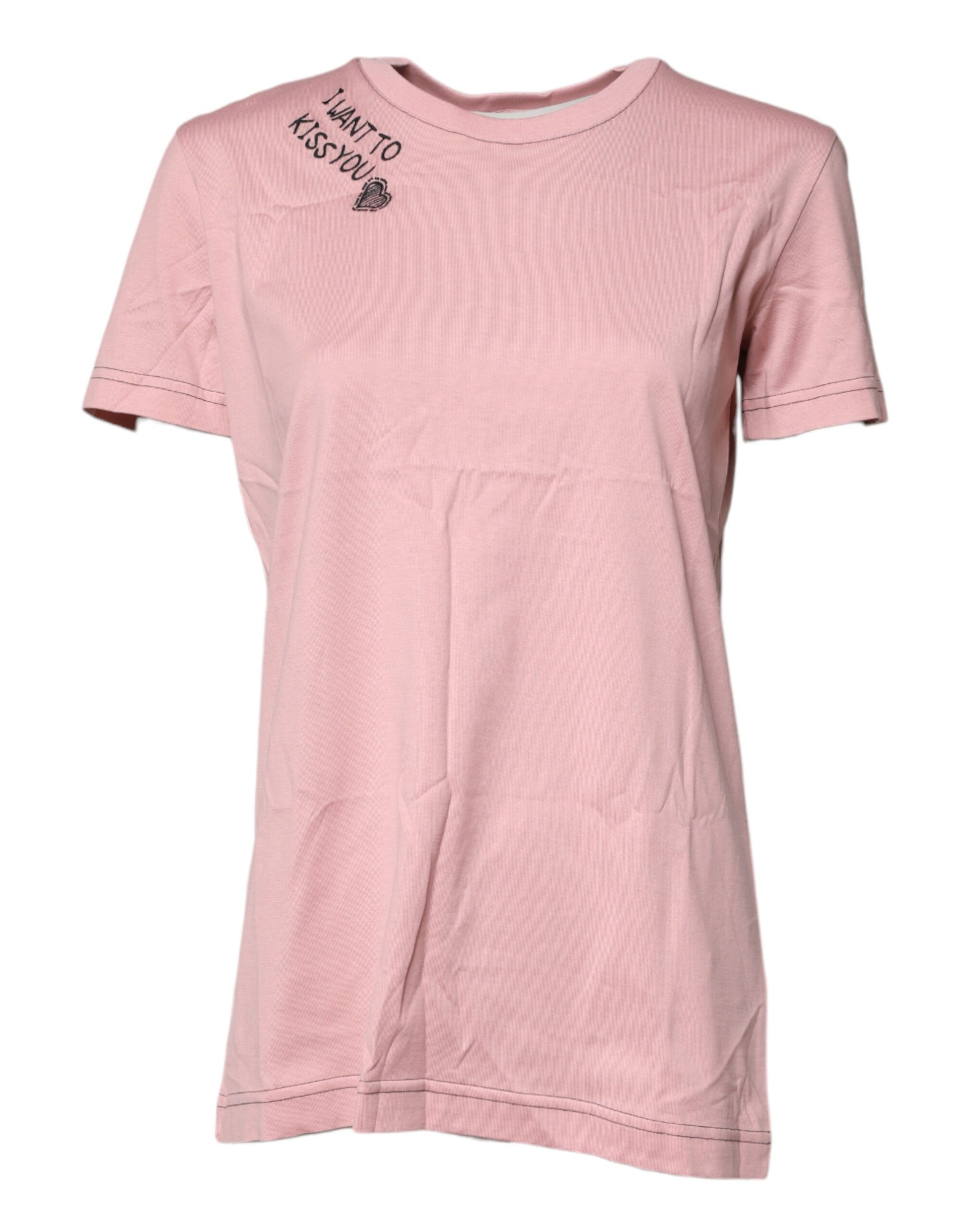 Pink short sleeve t-shirt on a mannequin