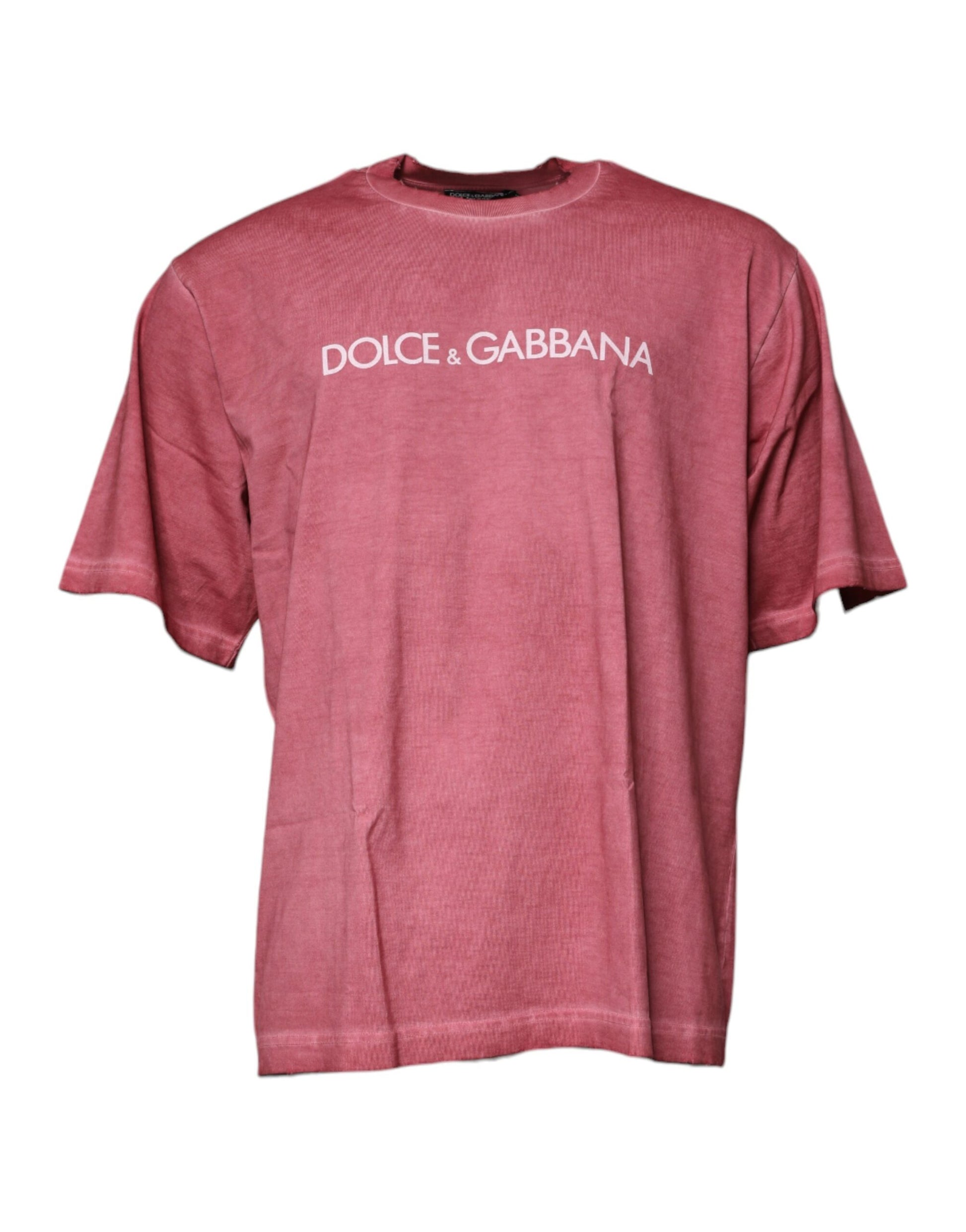 Red t-shirt with white lettering