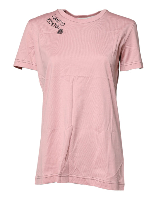 Pink short sleeve t-shirt on a mannequin