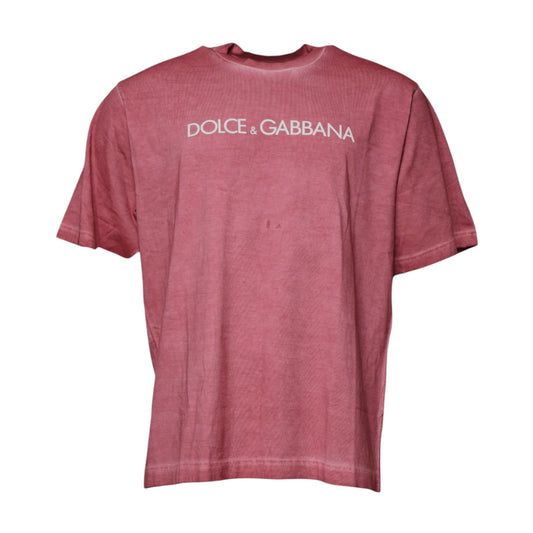 Red t-shirt with white logo