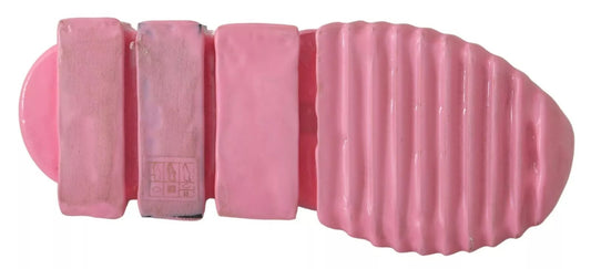 Pink rubber sole of a shoe