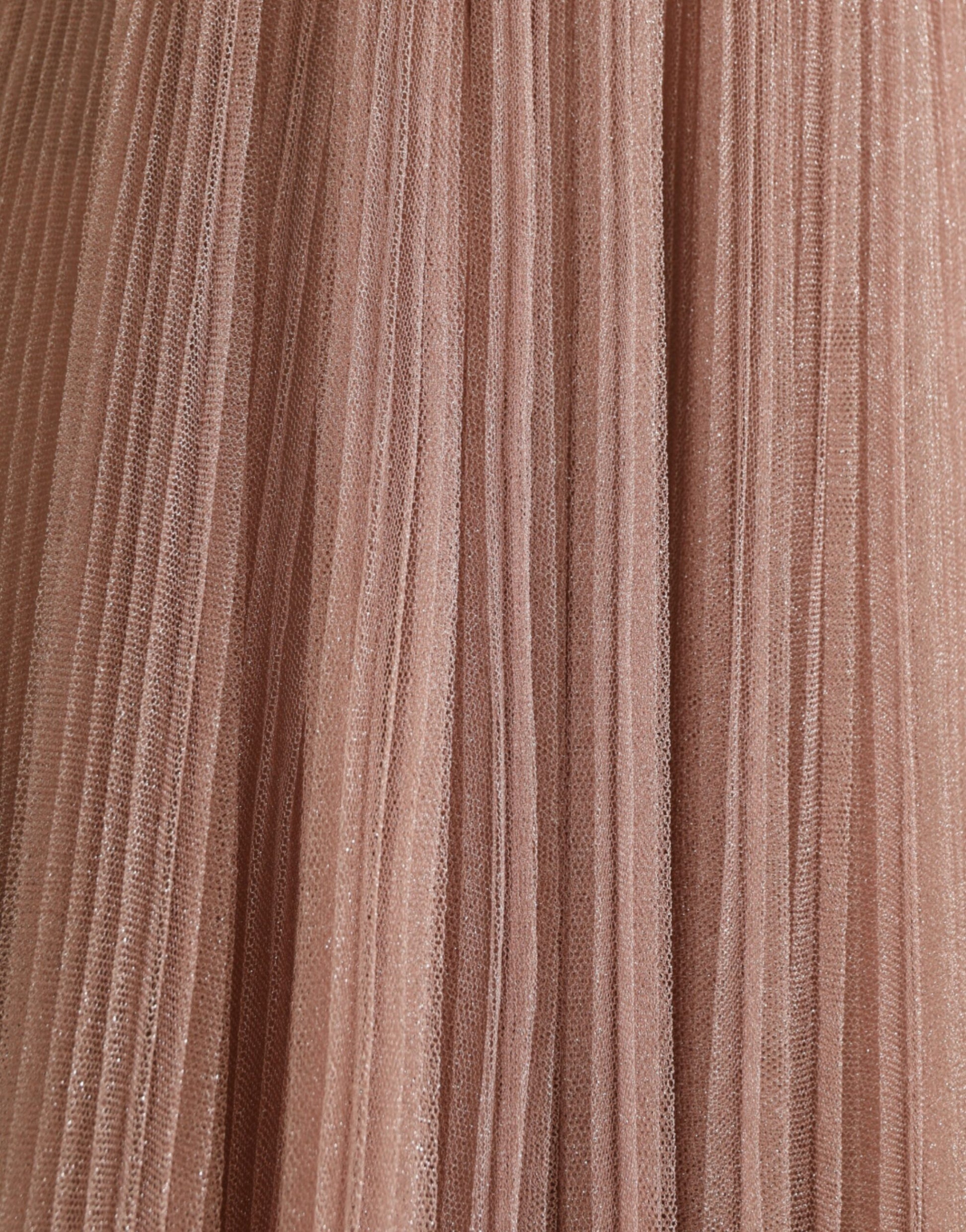 A pink one shoulder pleated lame tulle dress from Dolce & Gabbana