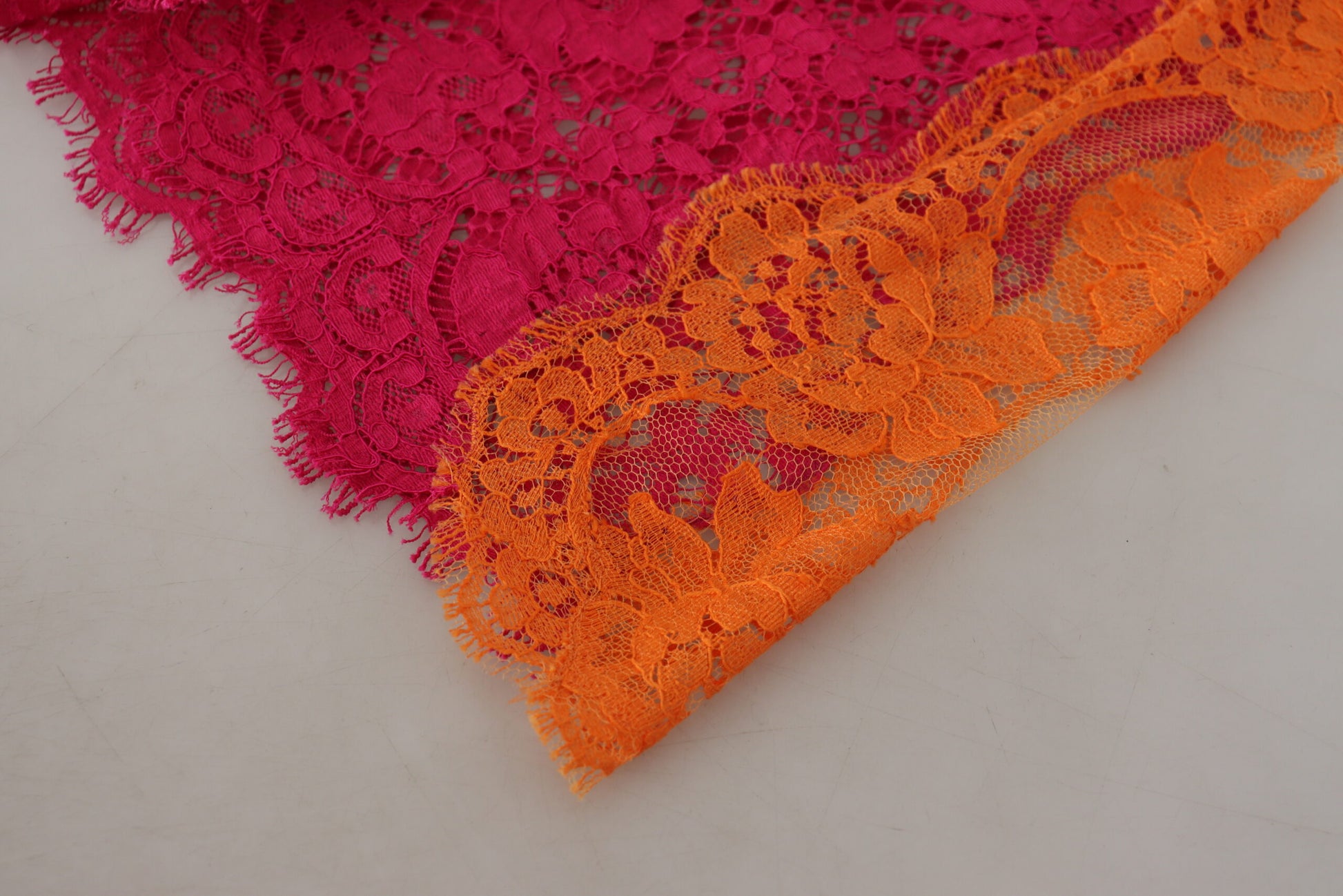 Orange lace lingerie trim