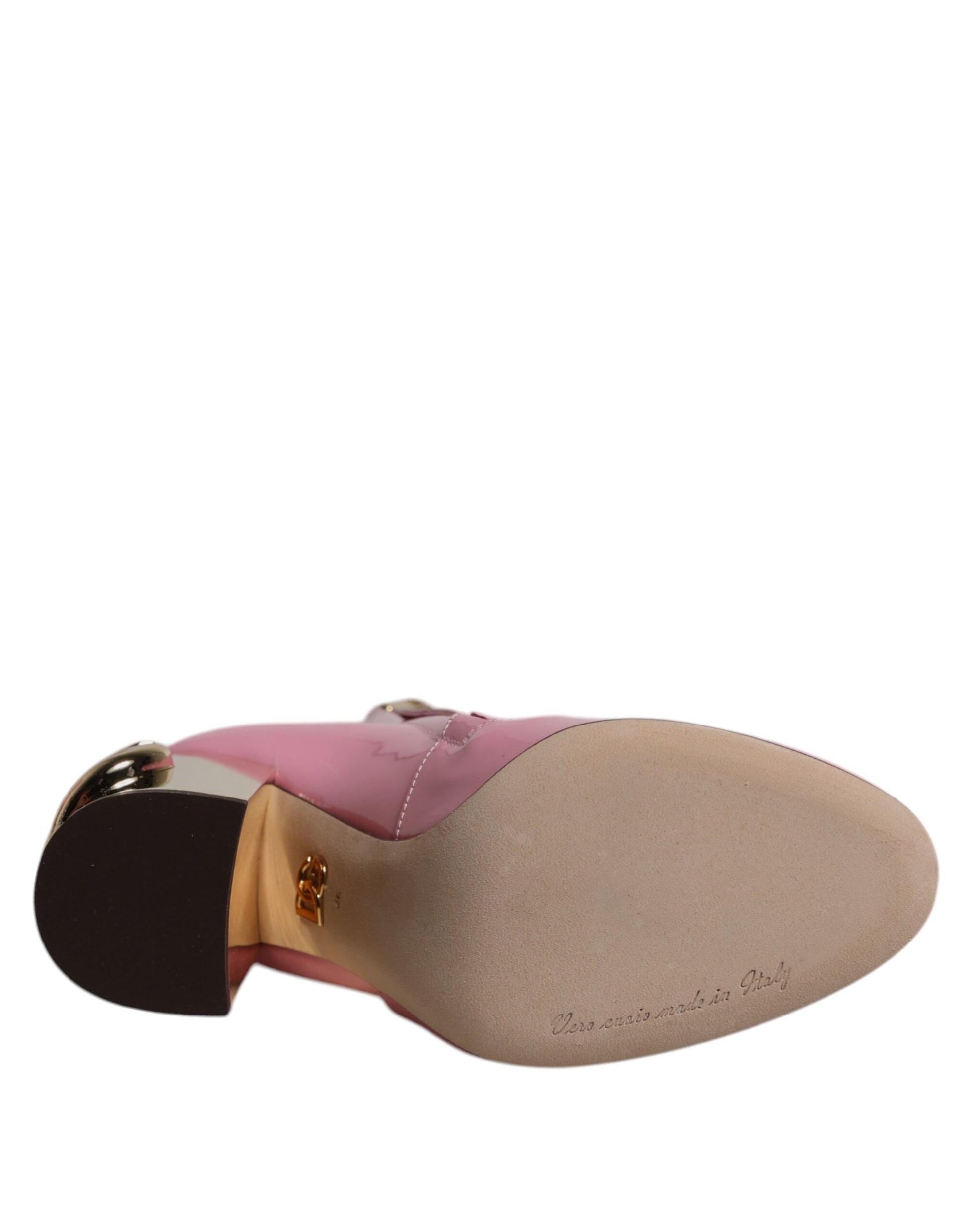 Pink shoe with tan toe