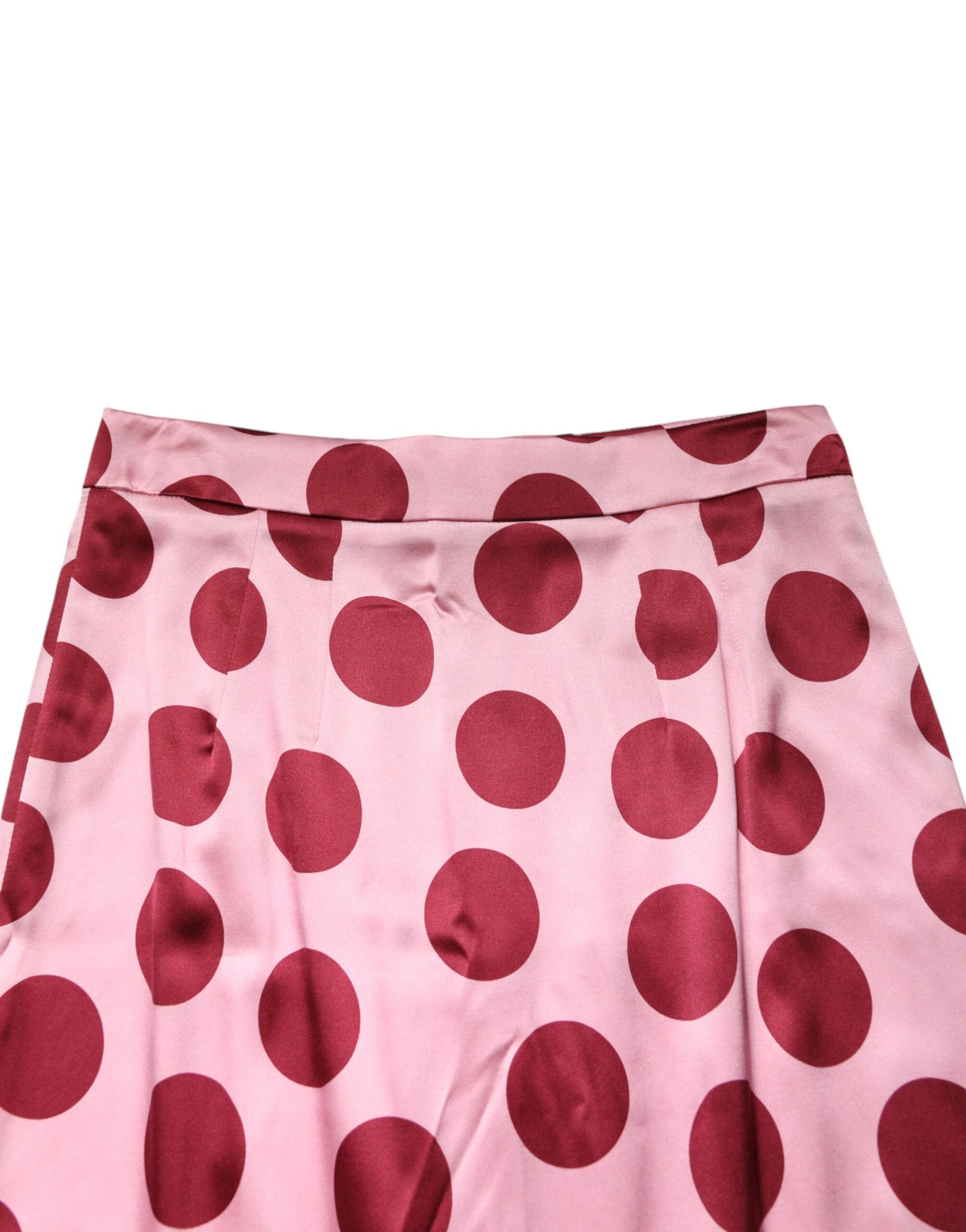 Pink skirt with red polka dots