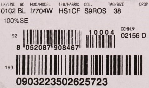 Barcode on a product label